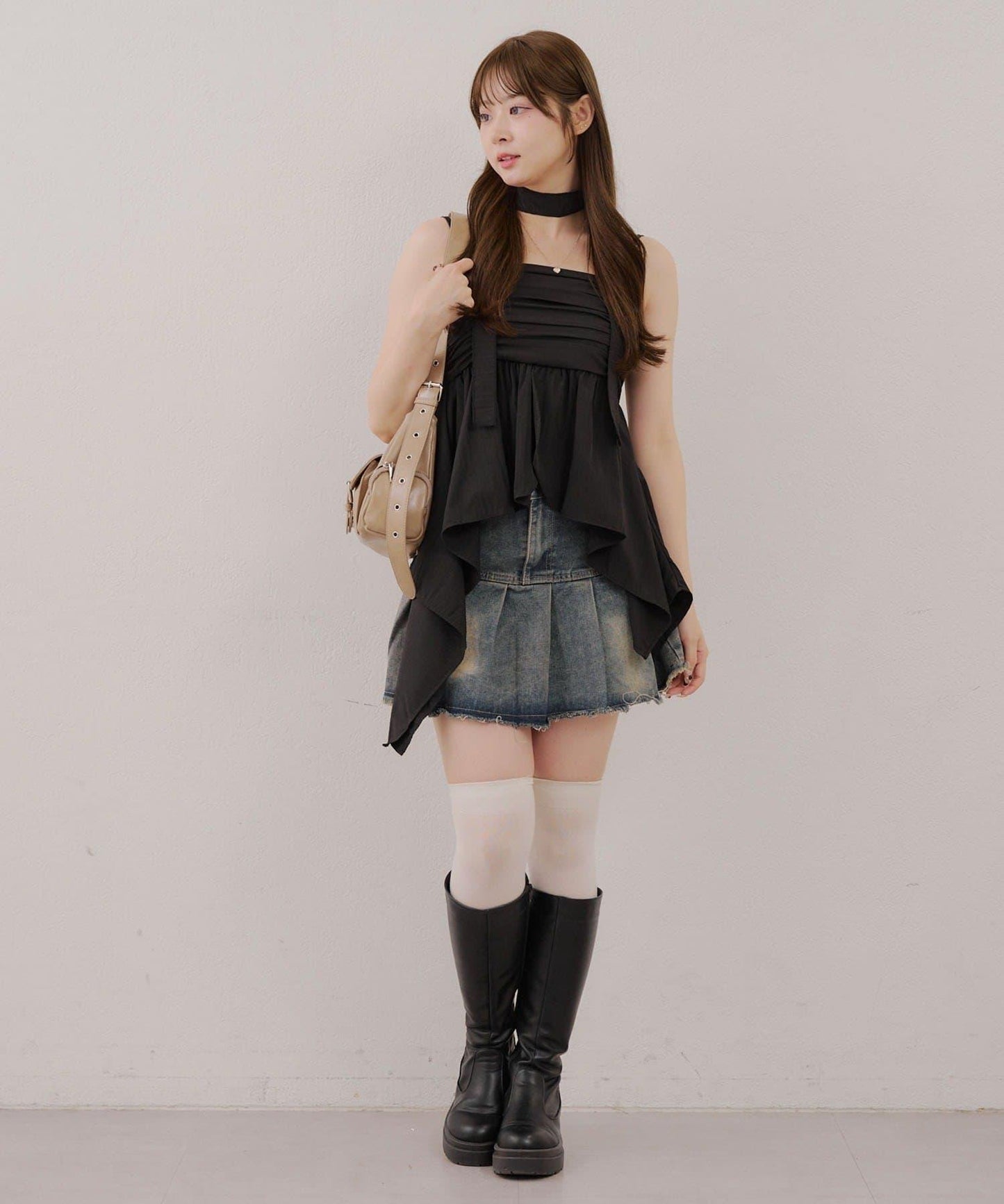 吊帶露臍裝配項鍊