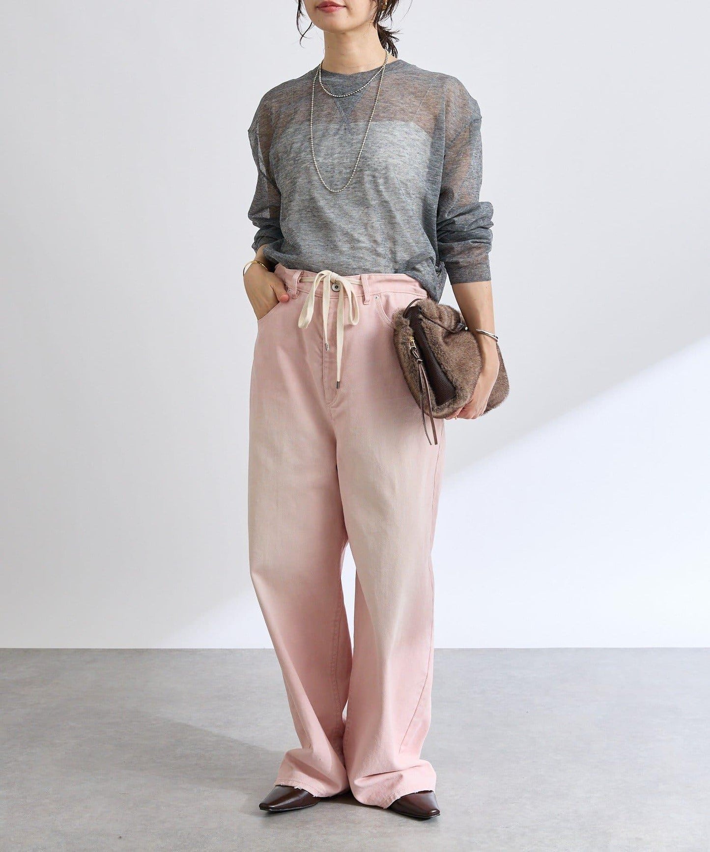 【RIVE DROITE】抽繩休閒長褲