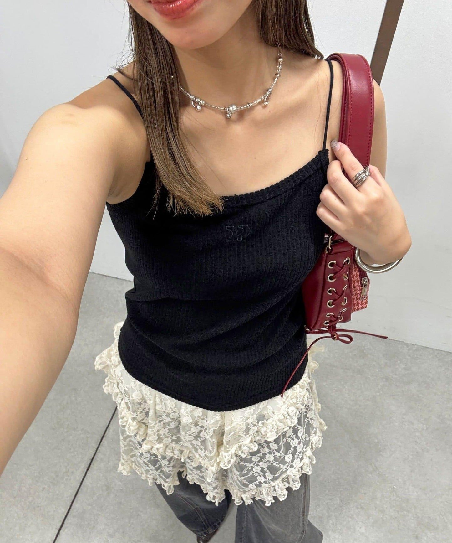 【帶杯】柔軟絨毛針織吊帶背心