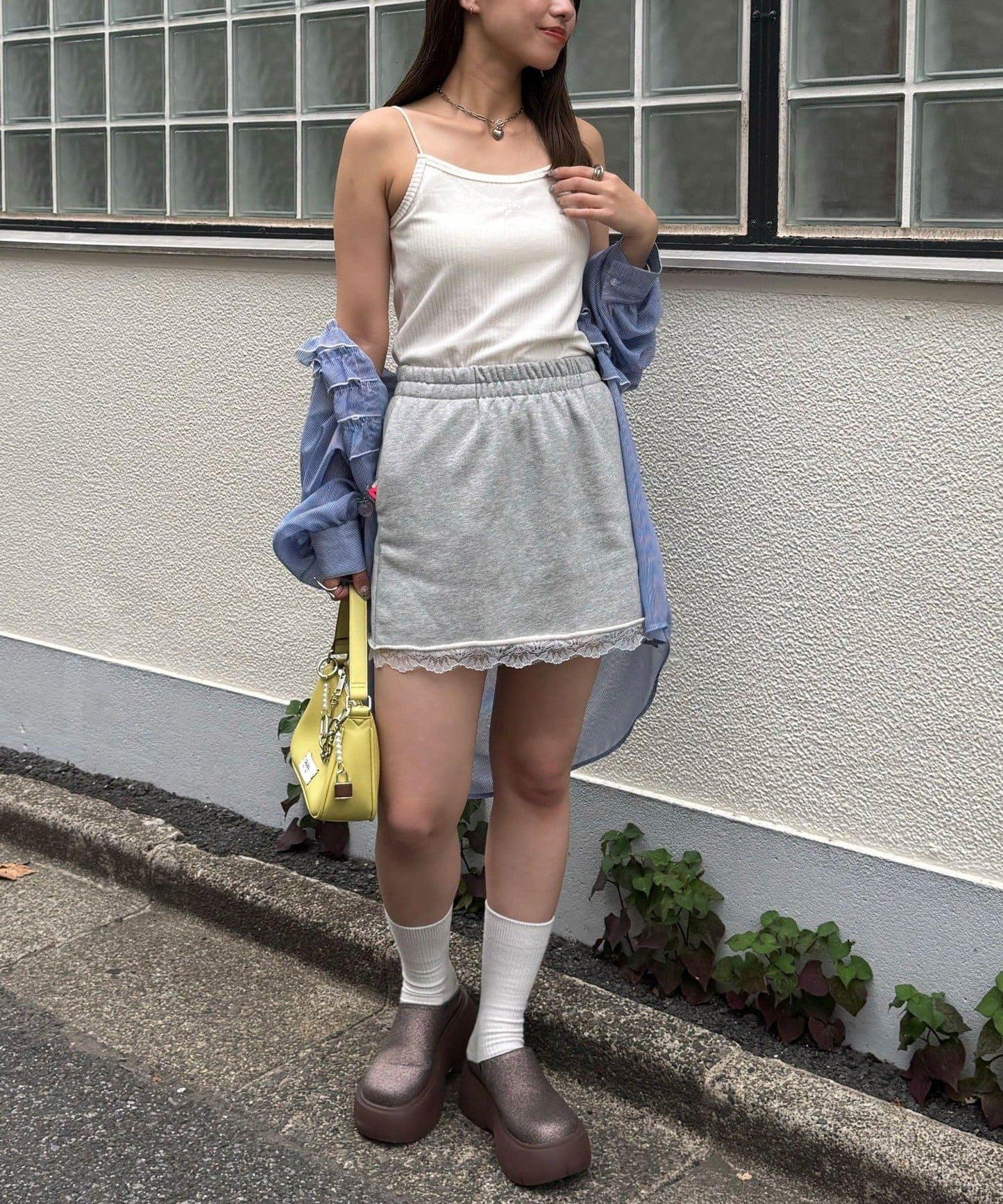 【帶杯】柔軟絨毛針織吊帶背心