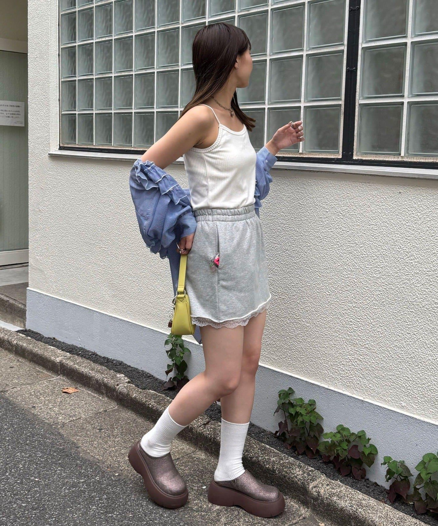 【帶杯】柔軟絨毛針織吊帶背心