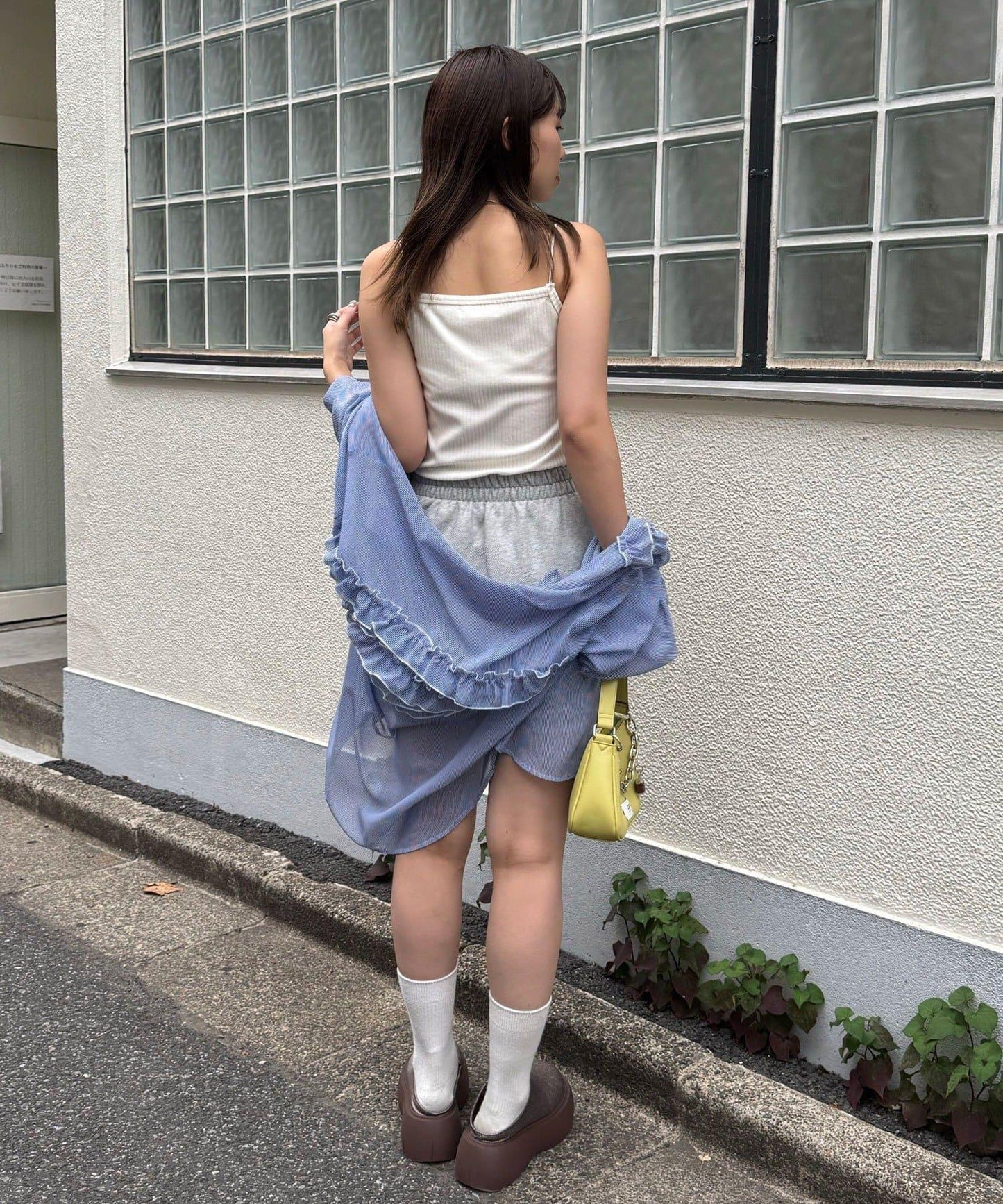 【帶杯】柔軟絨毛針織吊帶背心