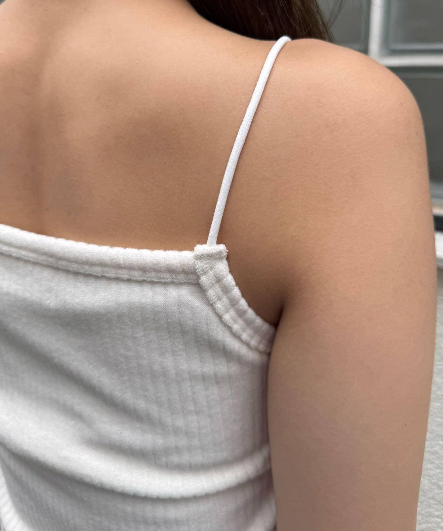 【帶杯】柔軟絨毛針織吊帶背心