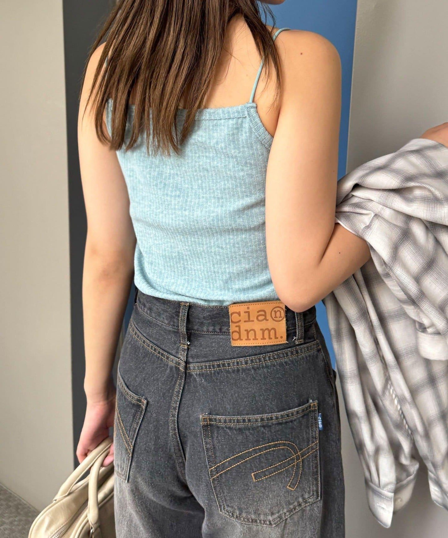 【帶杯】柔軟絨毛針織吊帶背心