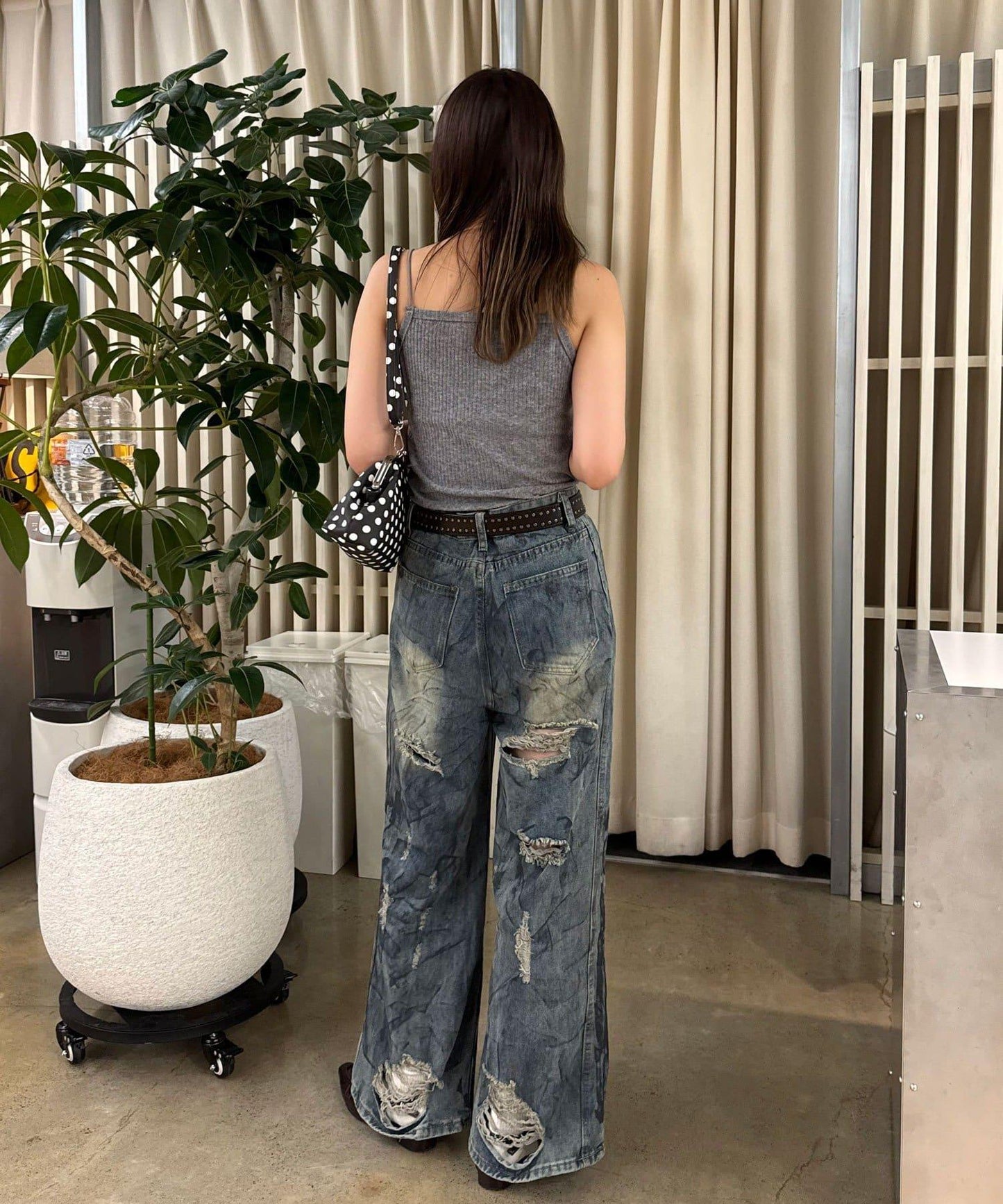 【帶杯】柔軟絨毛針織吊帶背心