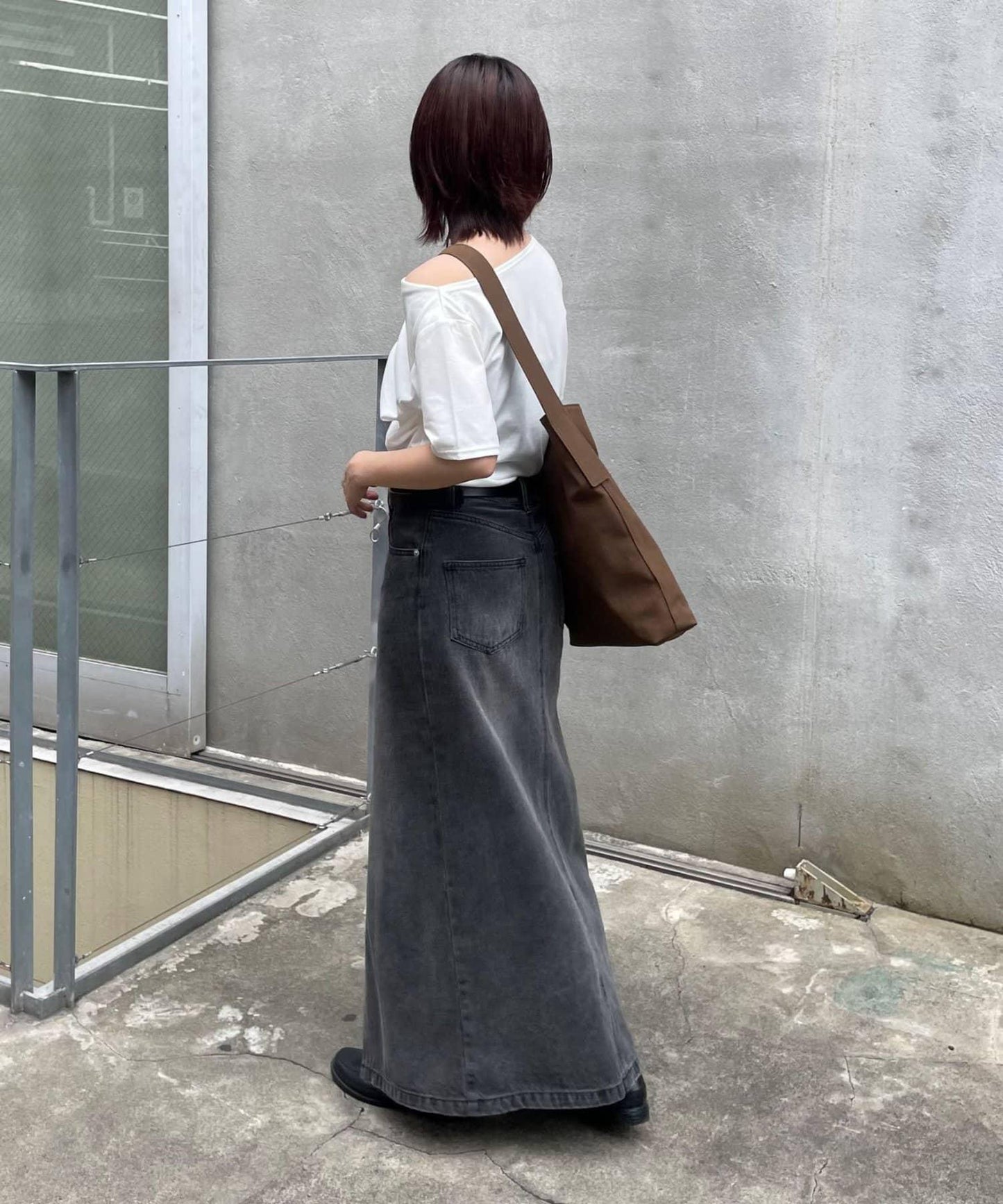 仿麂皮單肩包