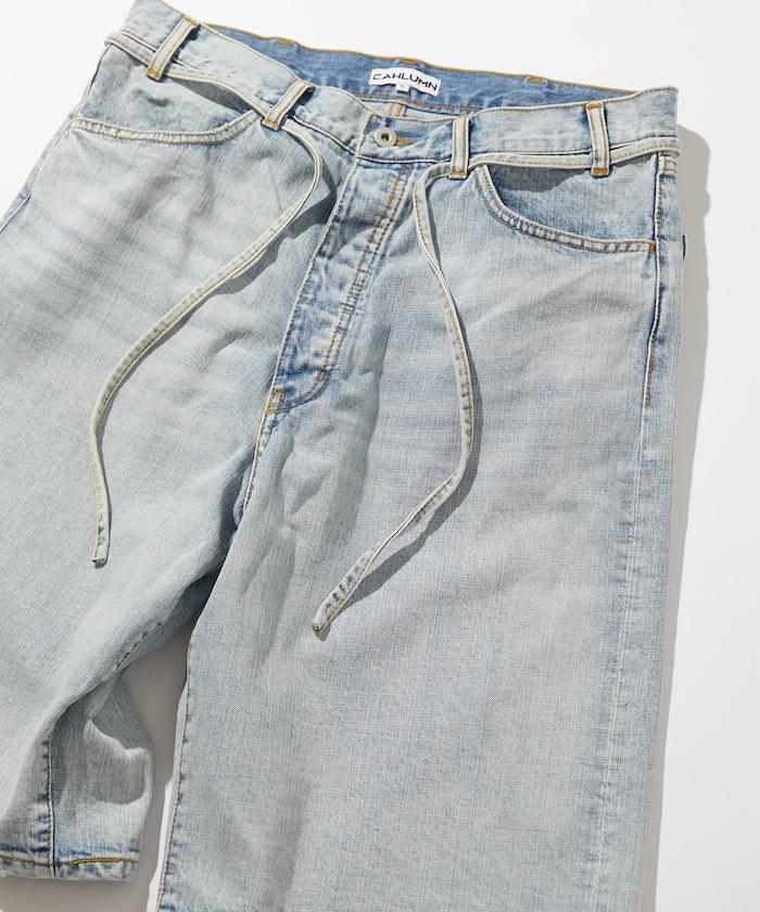 斜紋牛仔寬鬆短褲