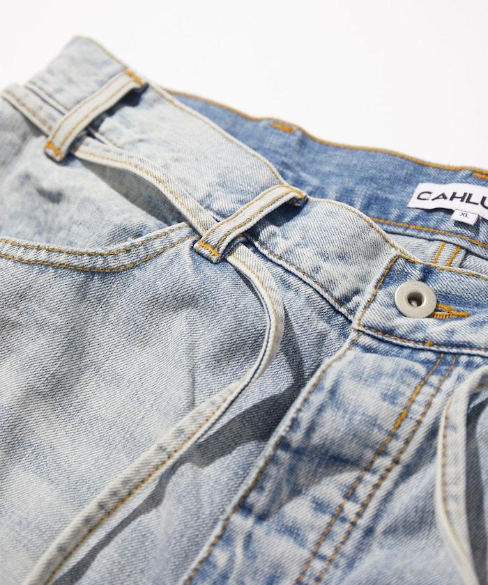 斜紋牛仔寬鬆短褲