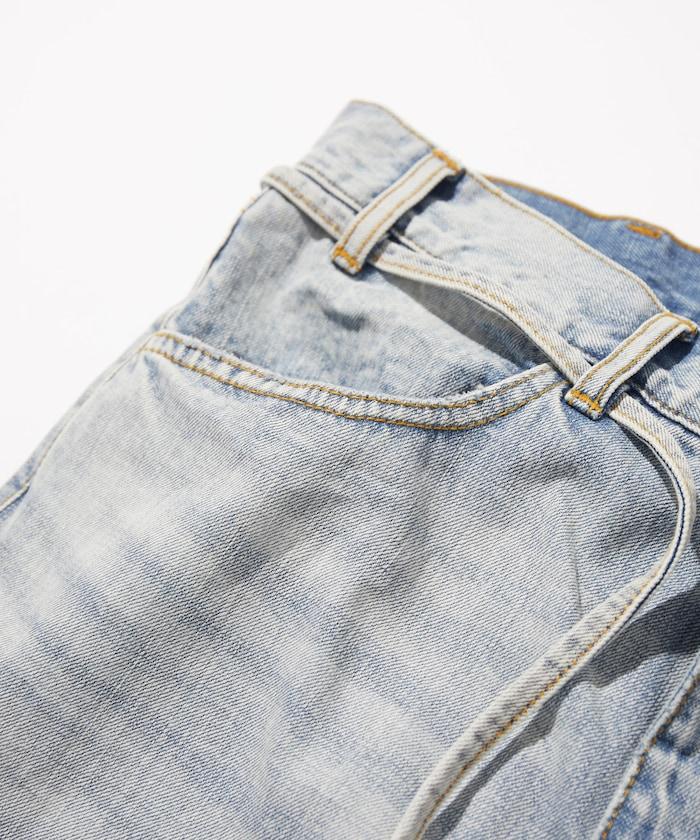 斜紋牛仔寬鬆短褲