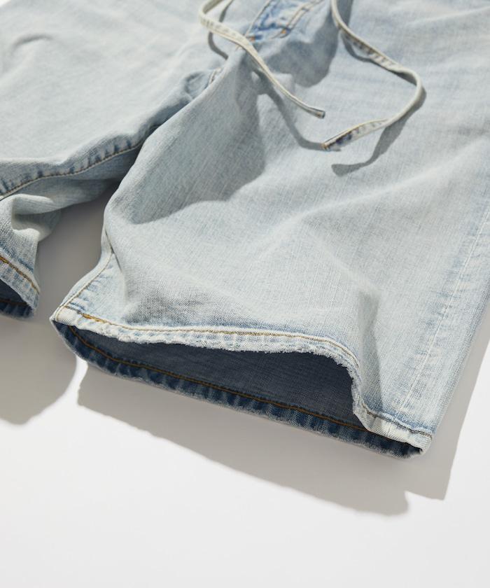 斜紋牛仔寬鬆短褲