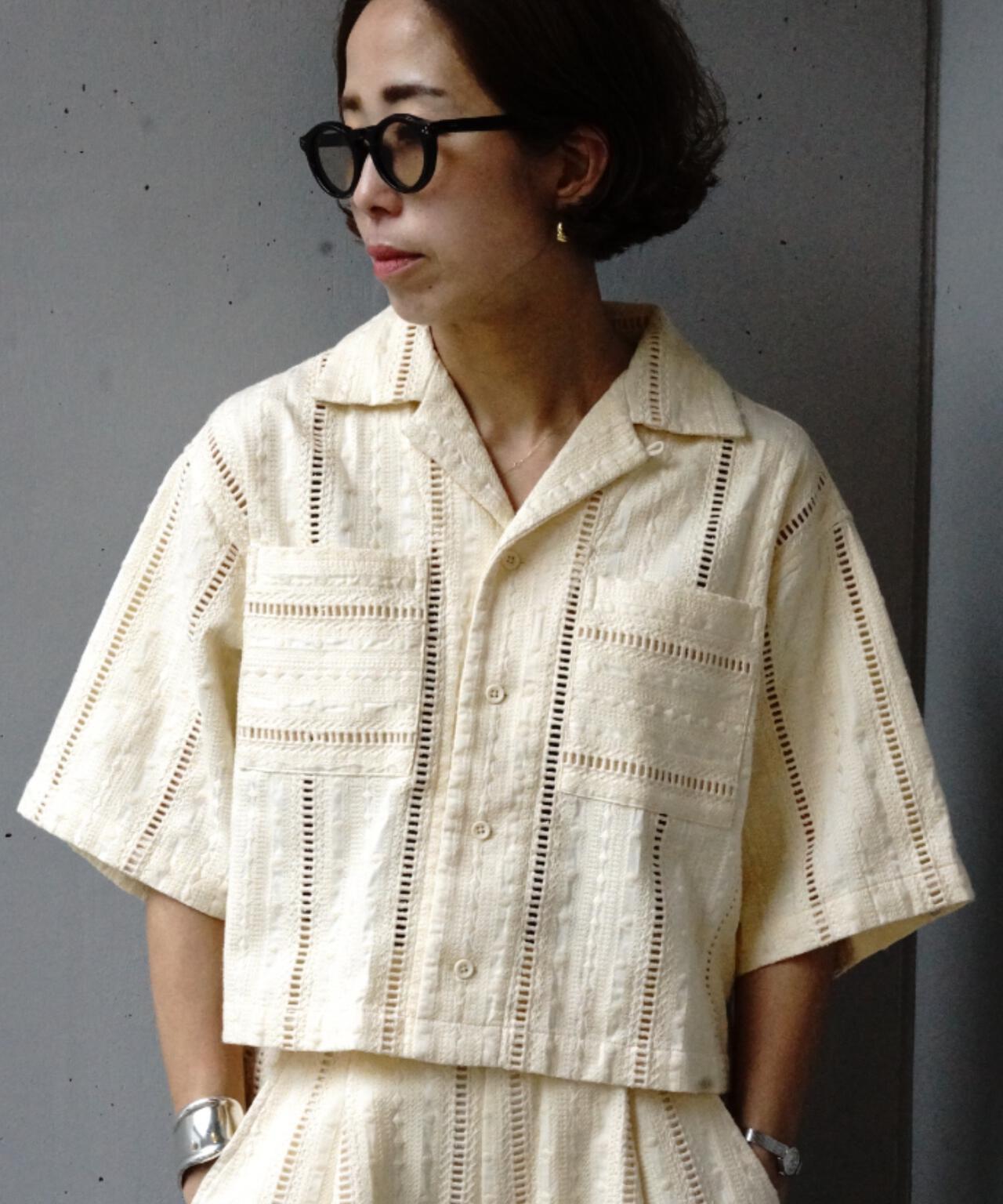 Schott×RUMBLE RED(合作款)原刺繡短袖開領襯衫