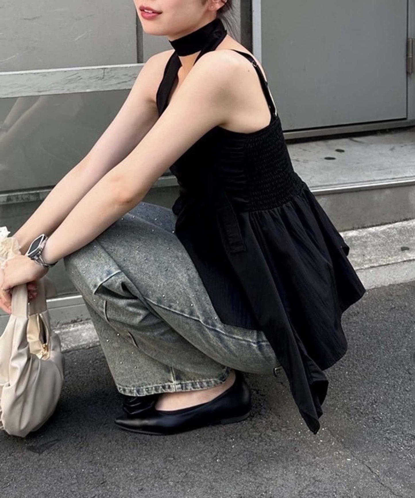 吊帶露臍裝配項鍊