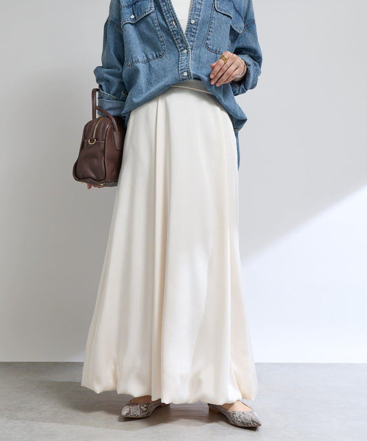 【美型】緞面氣球裙