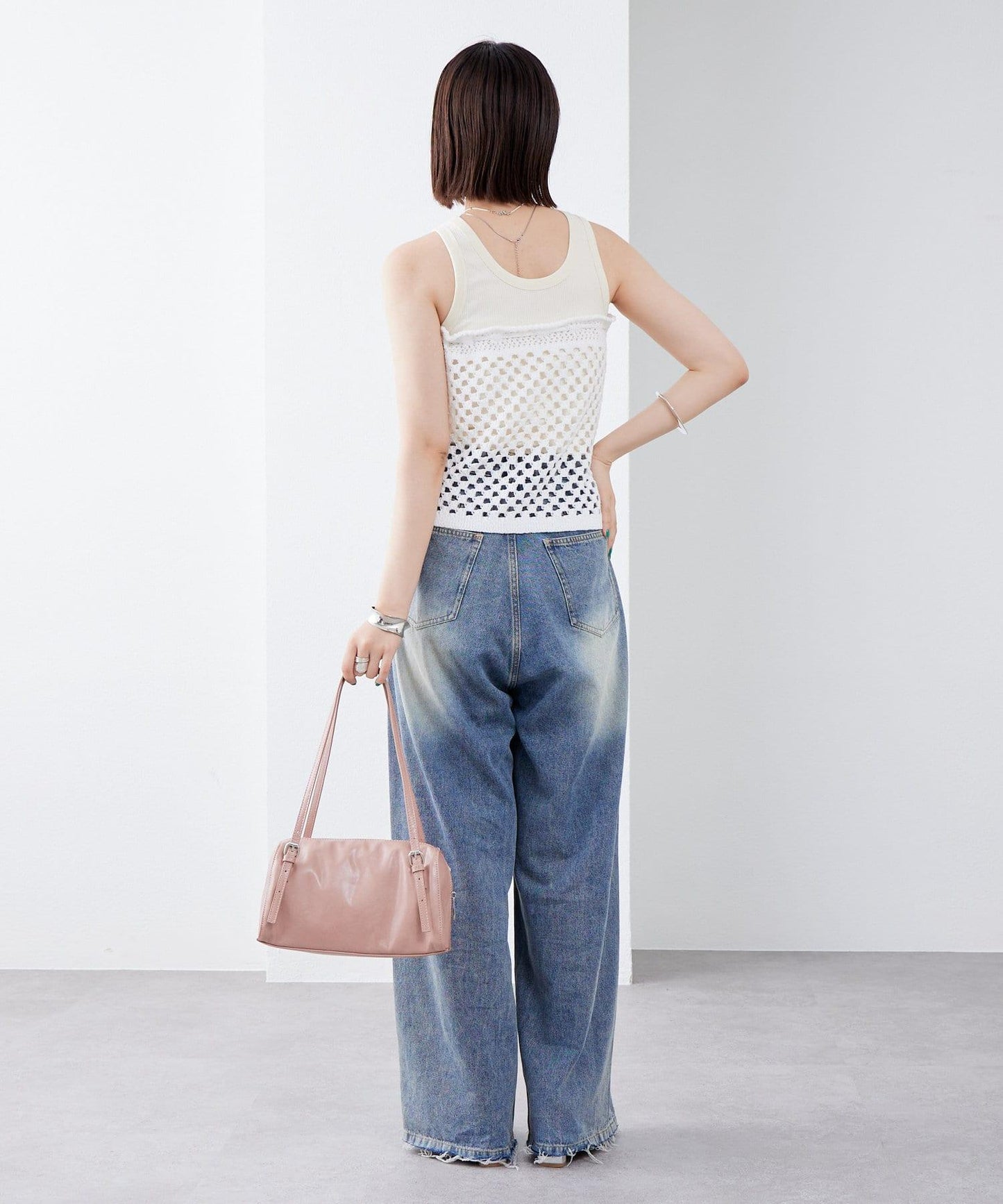 【神秘】方形鉤花迷你裙