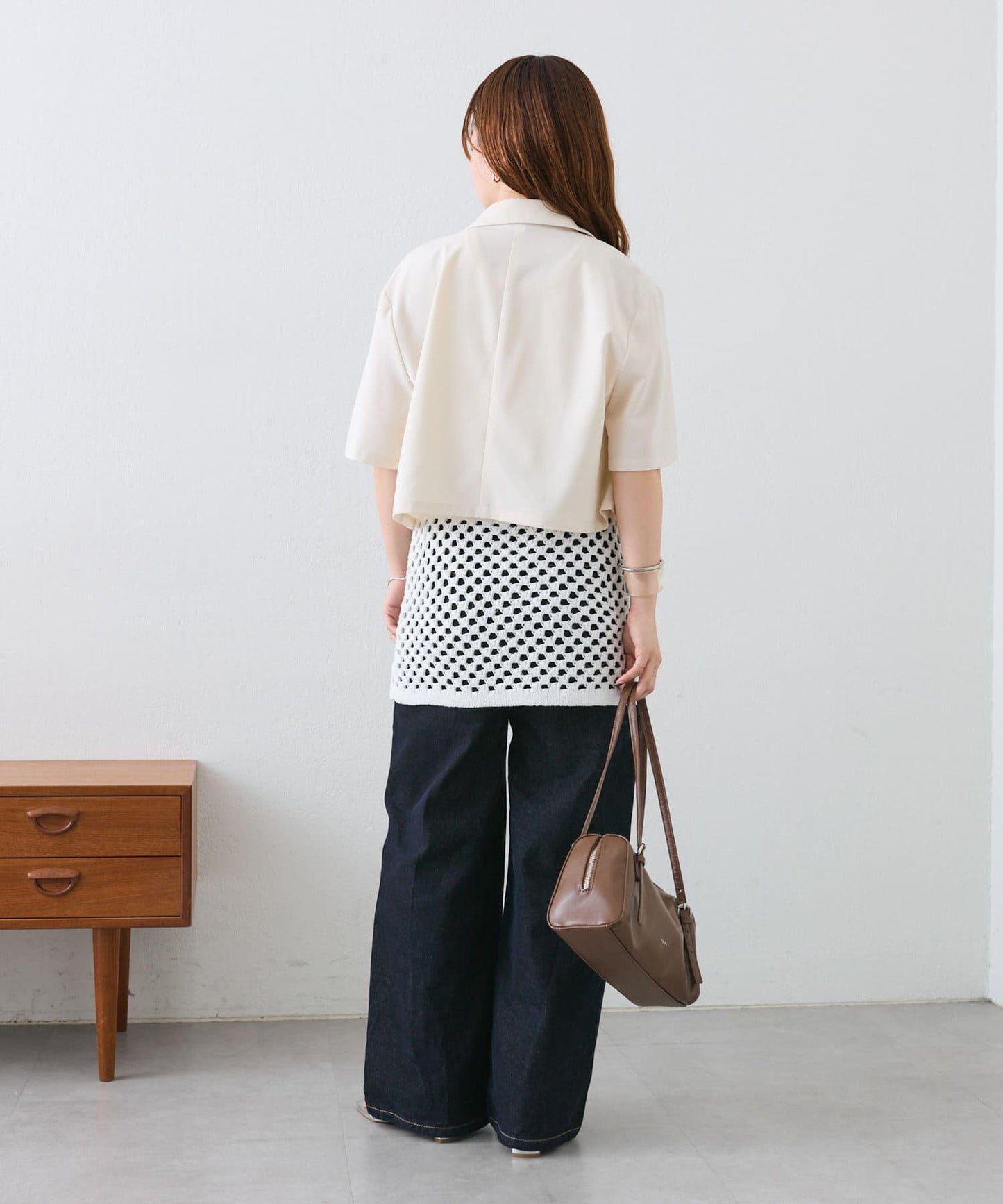 【神秘】方形鉤花迷你裙