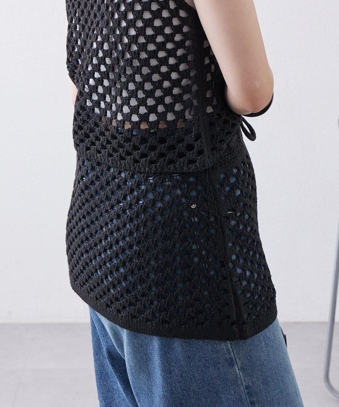 【神秘】方形鉤花迷你裙