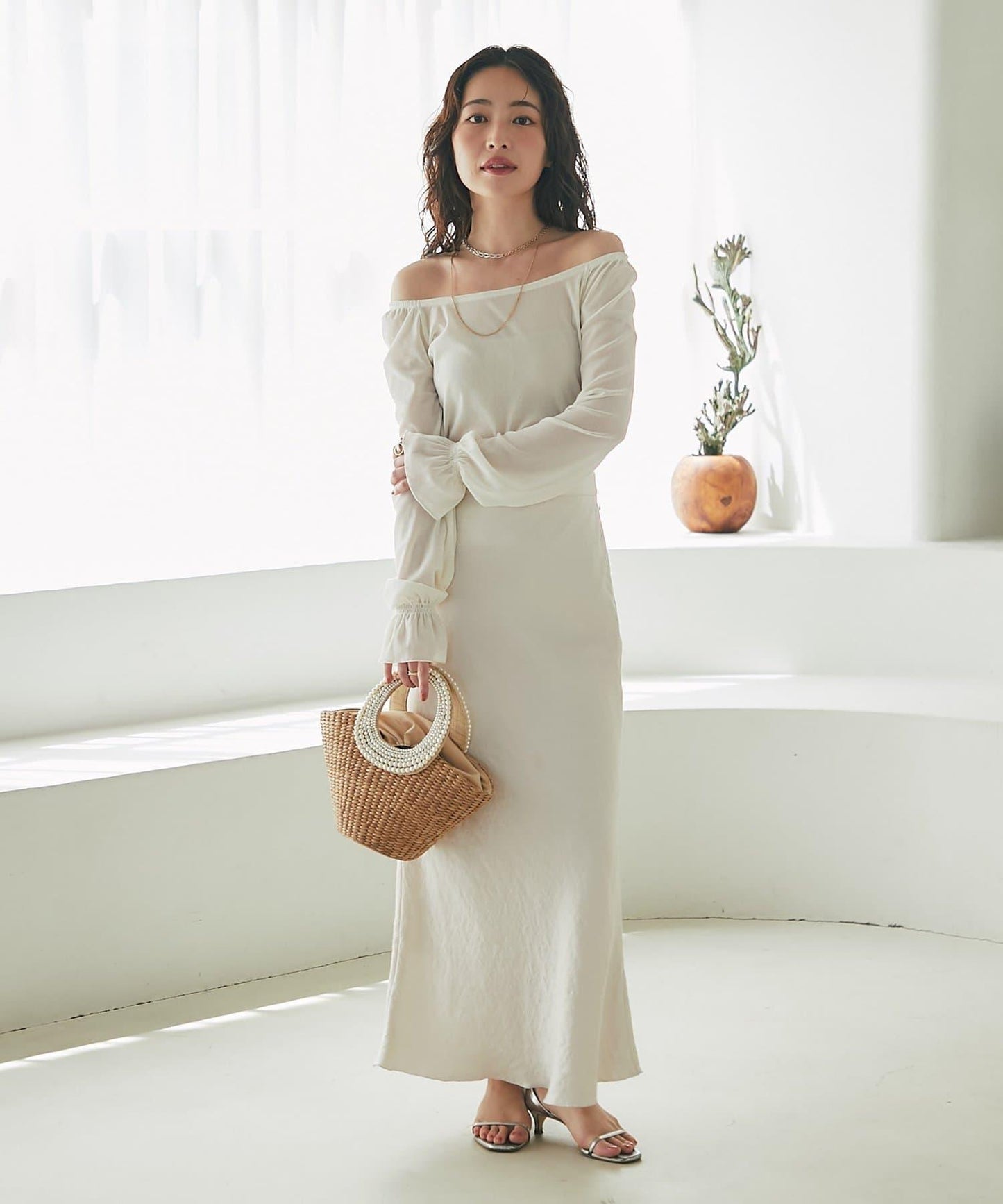 【KAZUMI監修】絨面蕾絲方領T恤