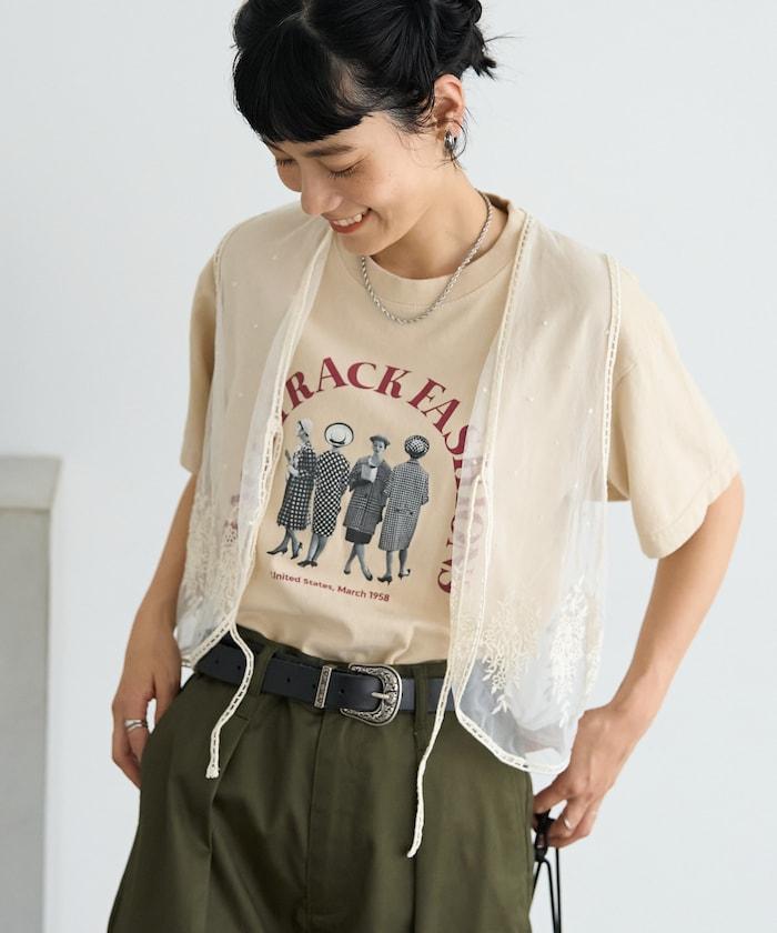 ナイロン レースベスト