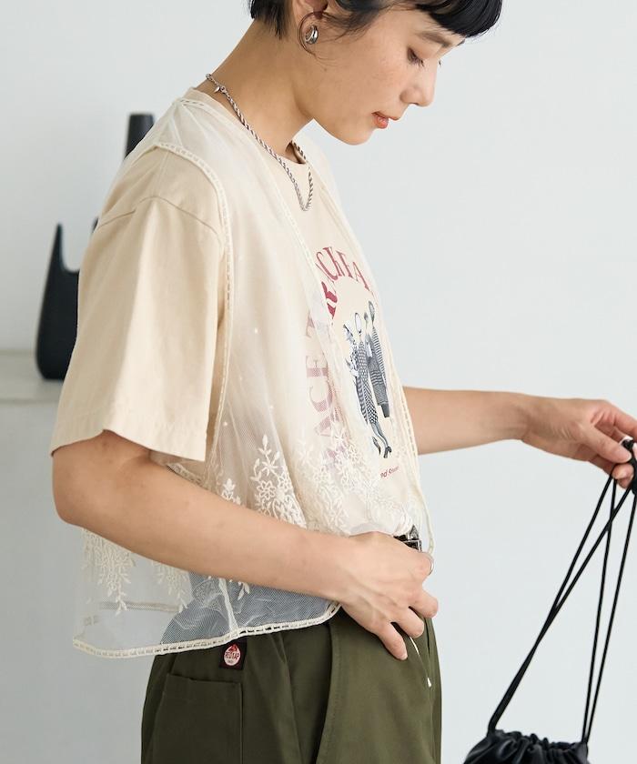 ナイロン レースベスト