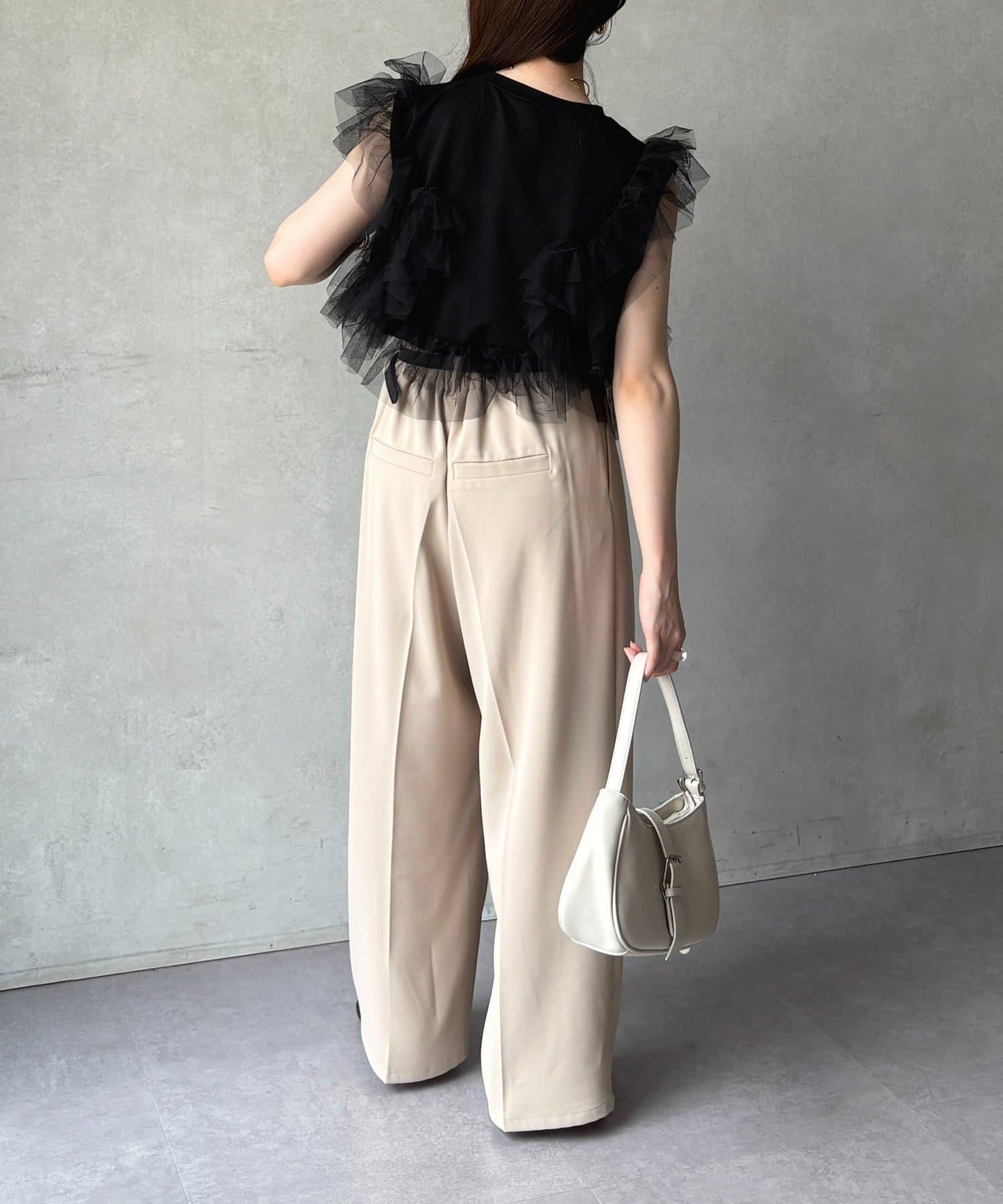 蕾絲背心拼接無袖上衣