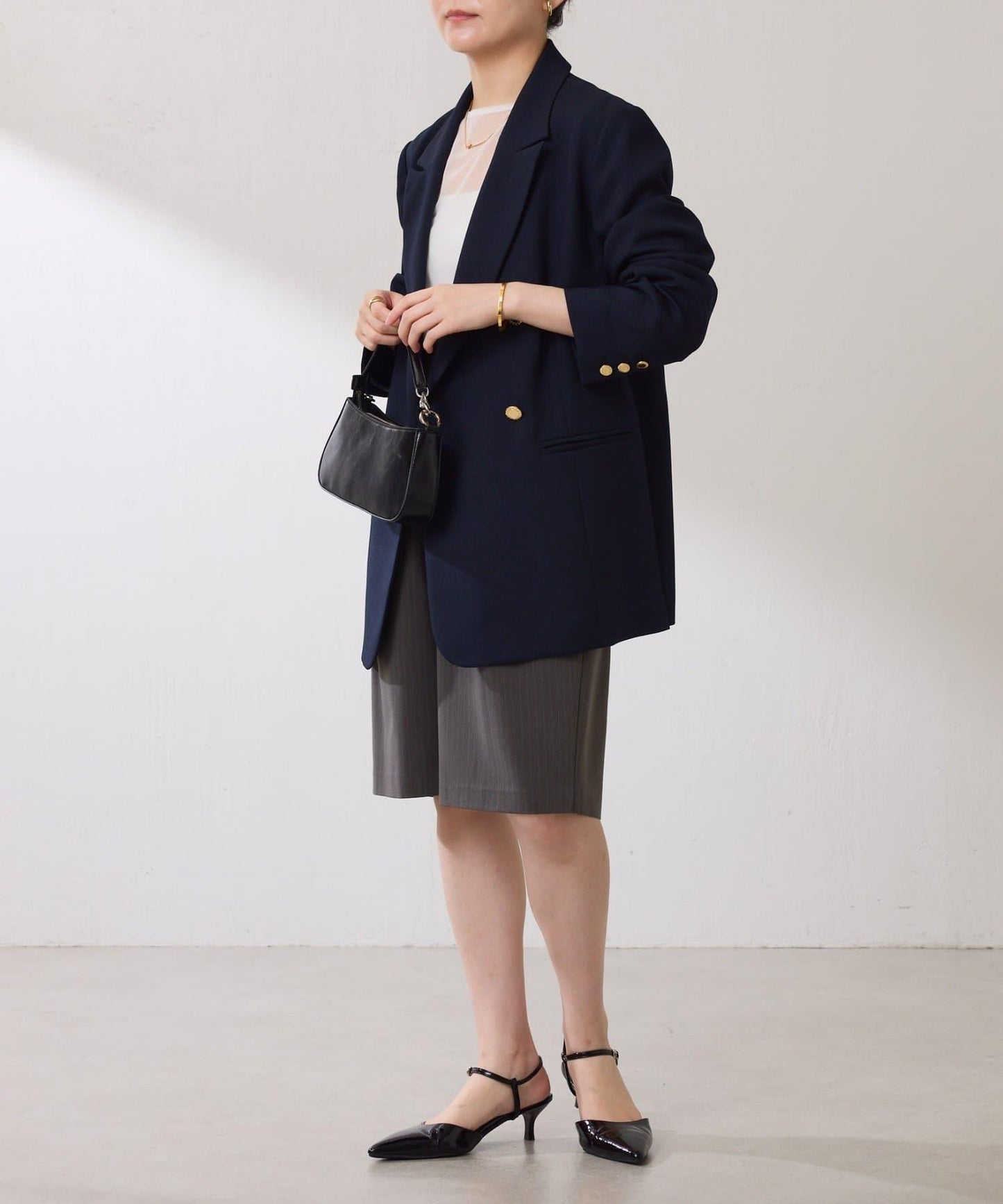 【復古款商品】羊毛仿製雙排扣夾克/卡帶服