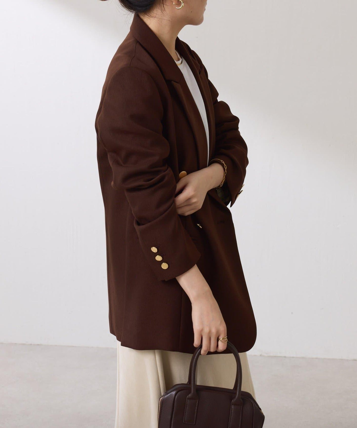 【復古款商品】羊毛仿製雙排扣夾克/卡帶服