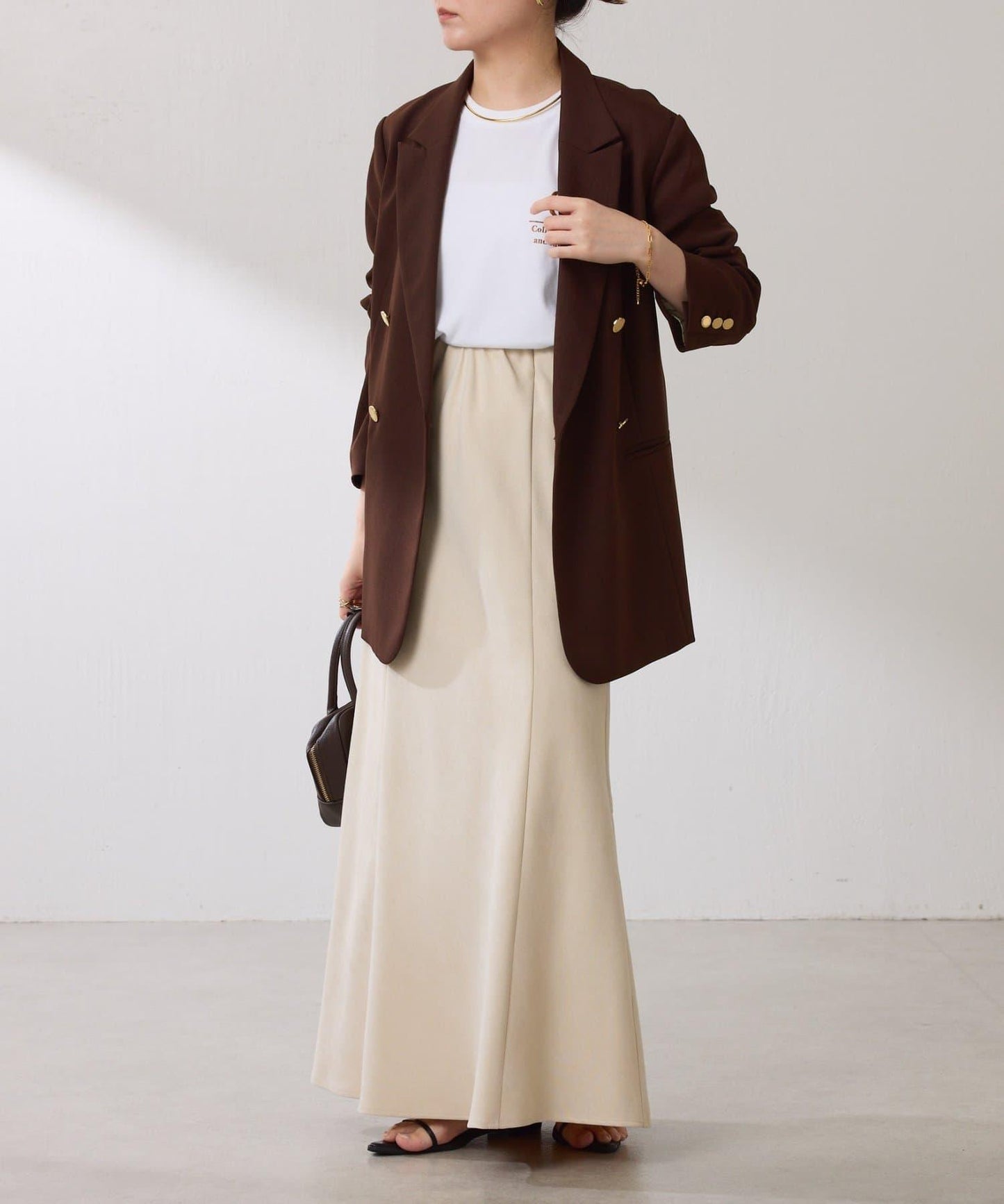 【復古款商品】羊毛仿製雙排扣夾克/卡帶服