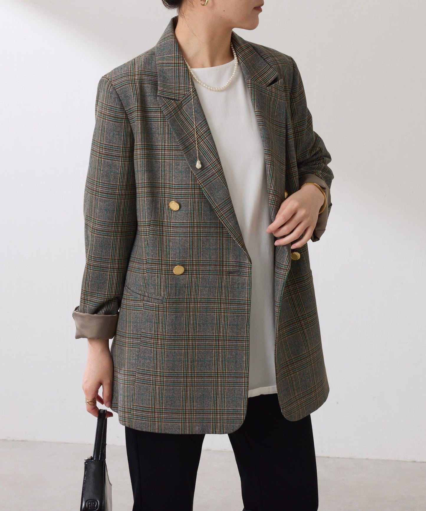 【復古款商品】羊毛仿製雙排扣夾克/卡帶服