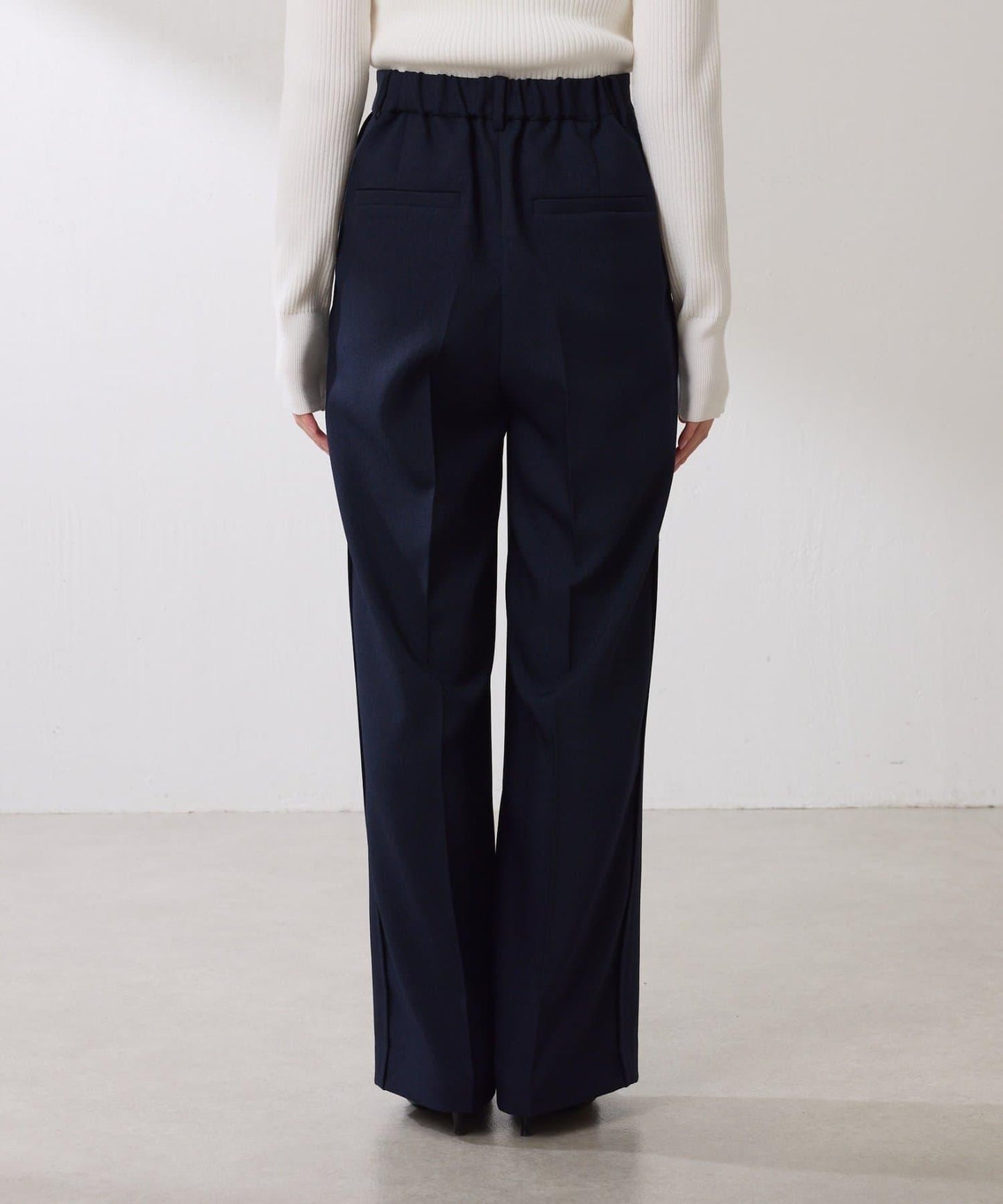 【復古/修飾腿部線條】羊毛感折褶褲/卡塞特服