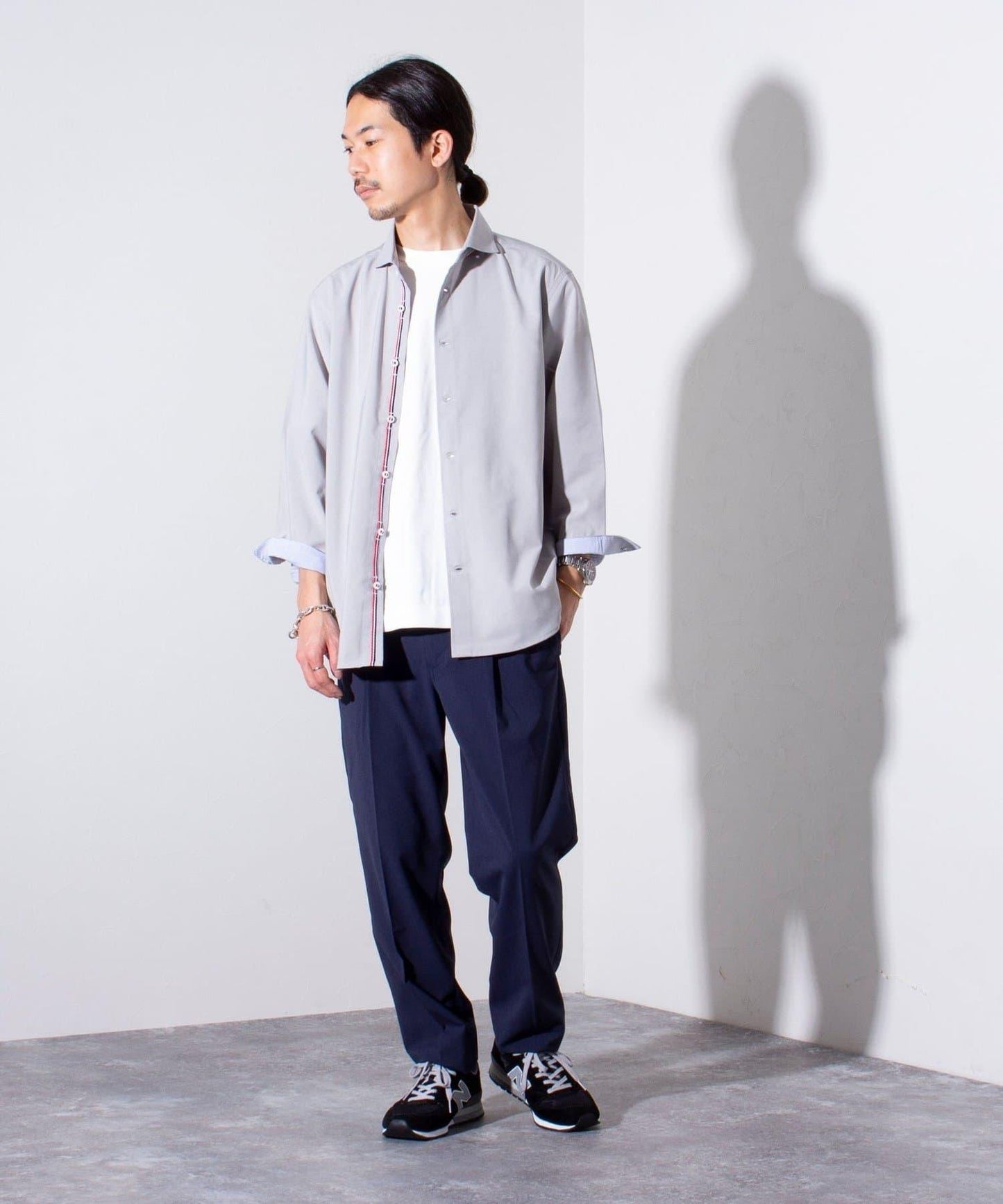 【GLOSTER】COOLMAX滌綸休閒褲 寬鬆褲
