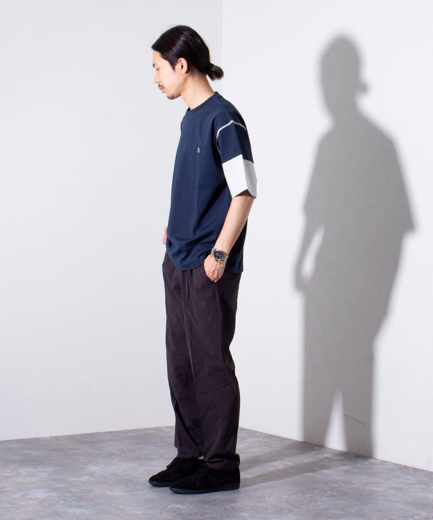 【GLOSTER】COOLMAX滌綸休閒褲 寬鬆褲