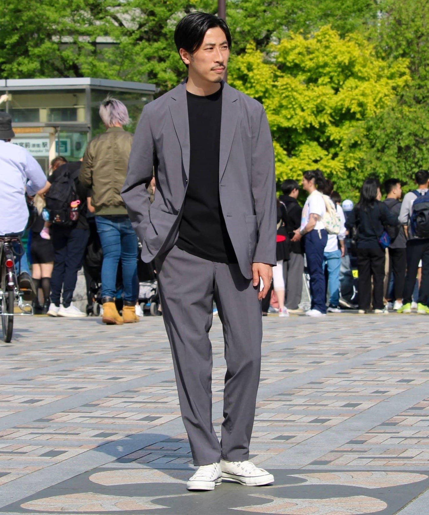 【GLOSTER】COOLMAX滌綸休閒褲 寬鬆褲