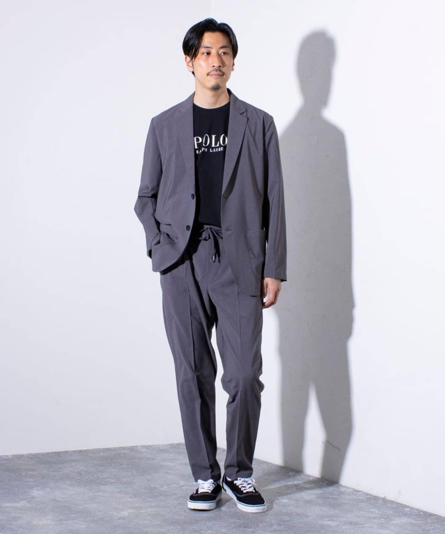 【GLOSTER】COOLMAX滌綸休閒褲 寬鬆褲
