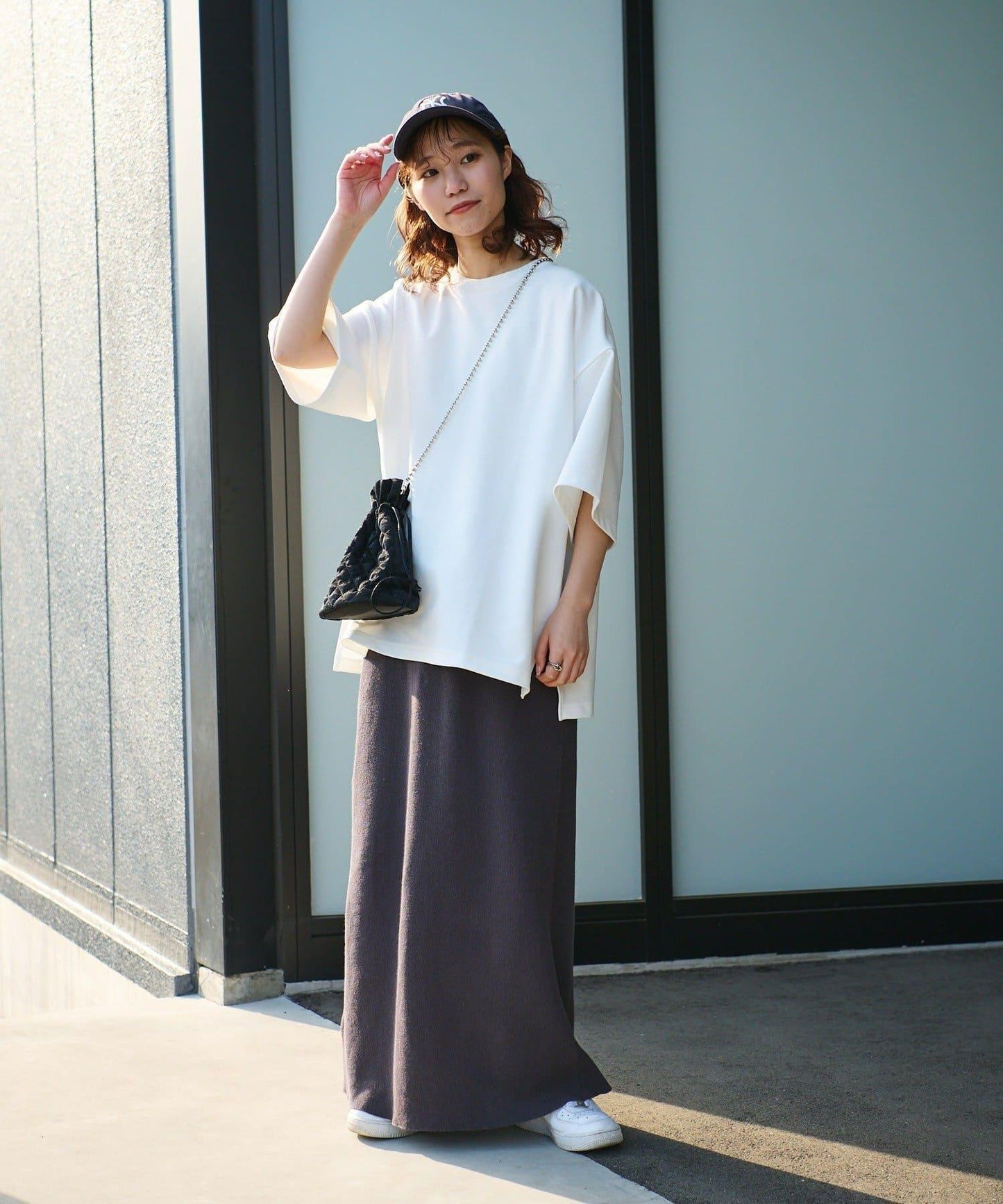 【男女通用】平紋高計數側開叉寬鬆T恤