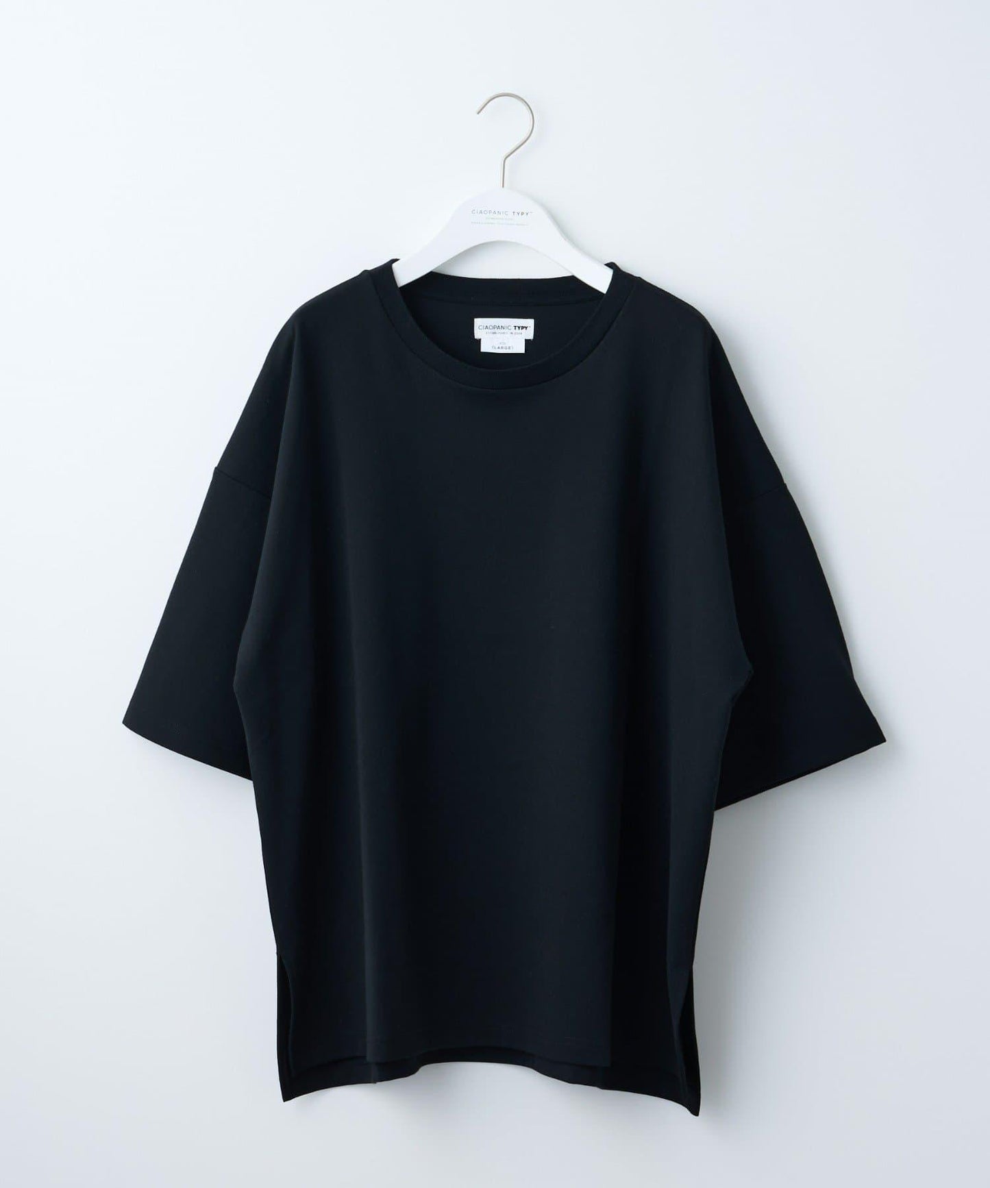 【男女通用】平紋高計數側開叉寬鬆T恤