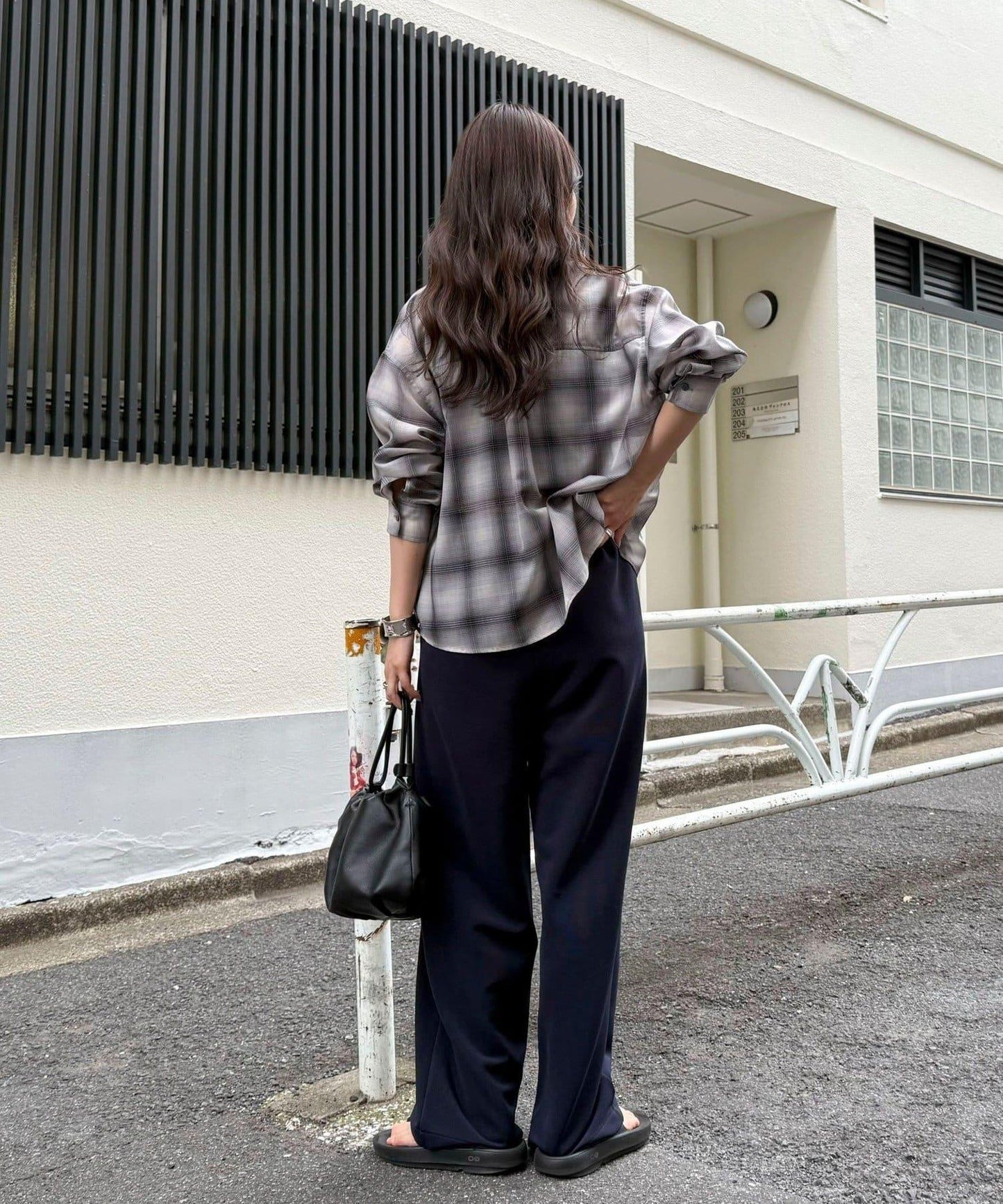腰部分分層設計休閒褲