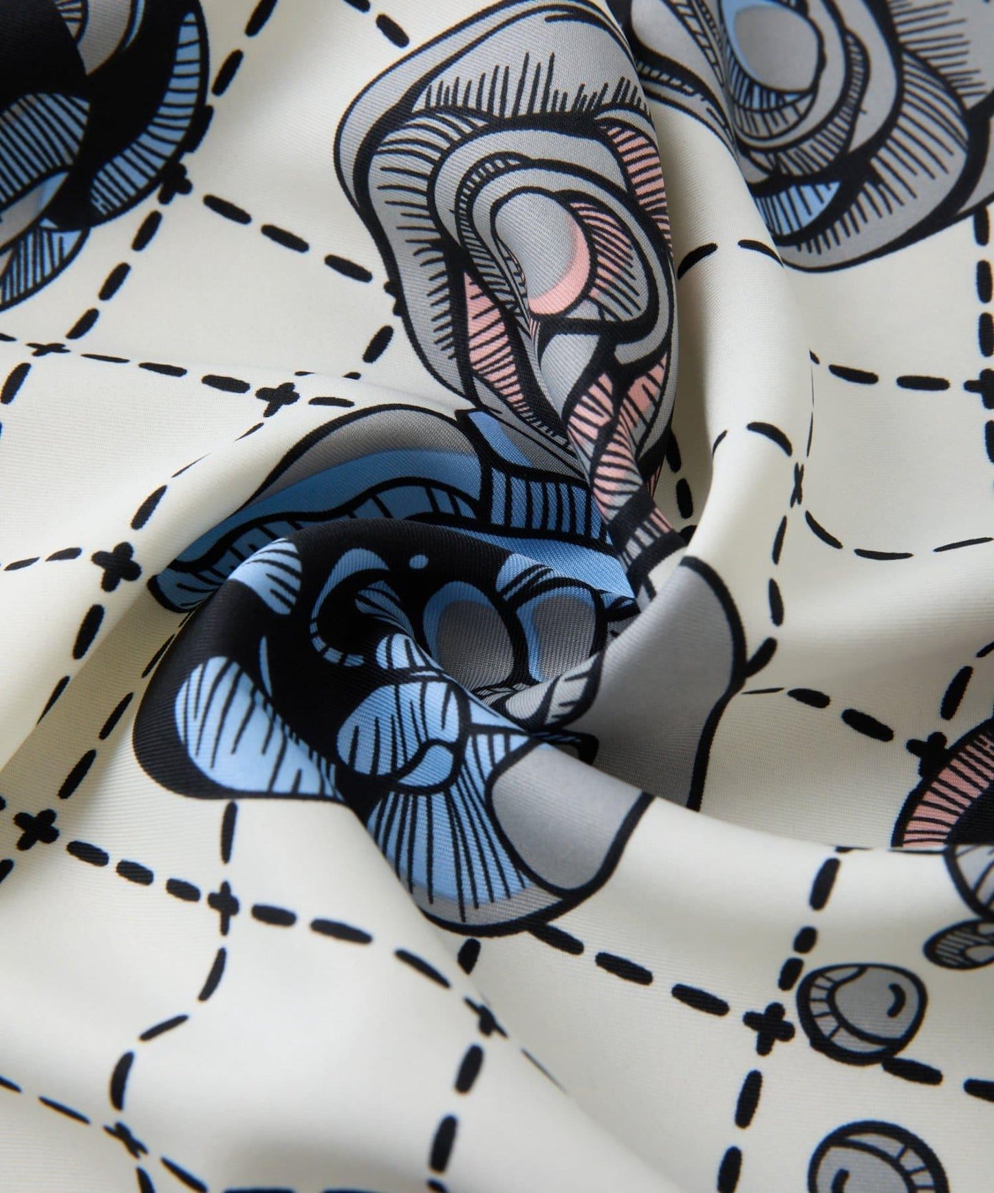 花卉圖案大方巾 90×90