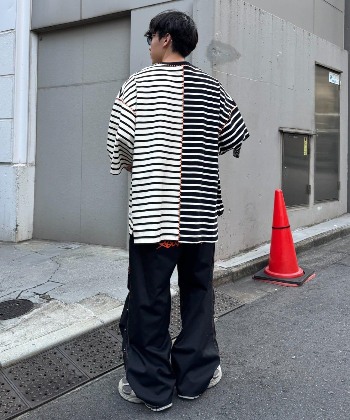 【SG】雙層膝部鉚釘傘布褲