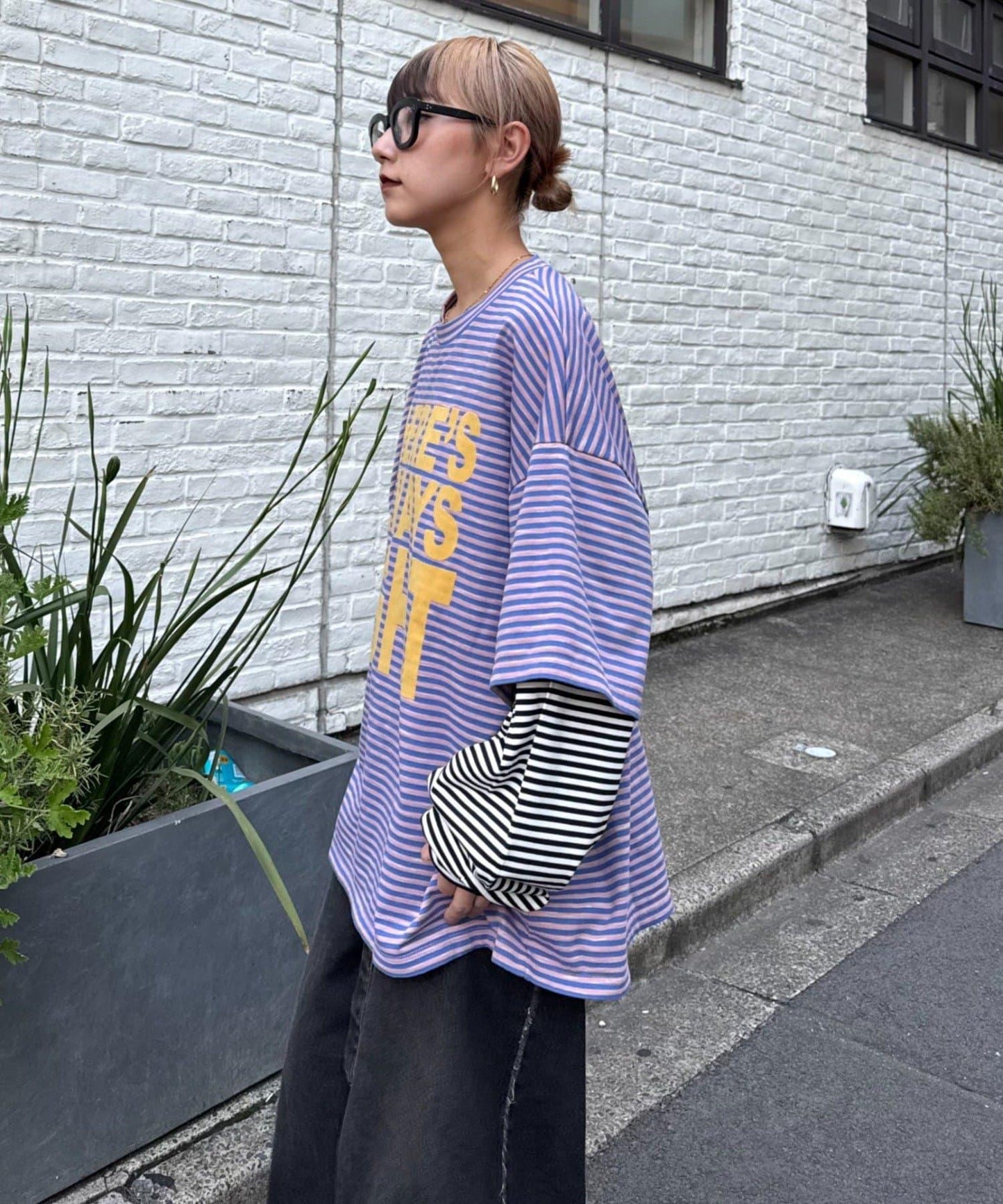 【SG】條紋疊層短袖T恤