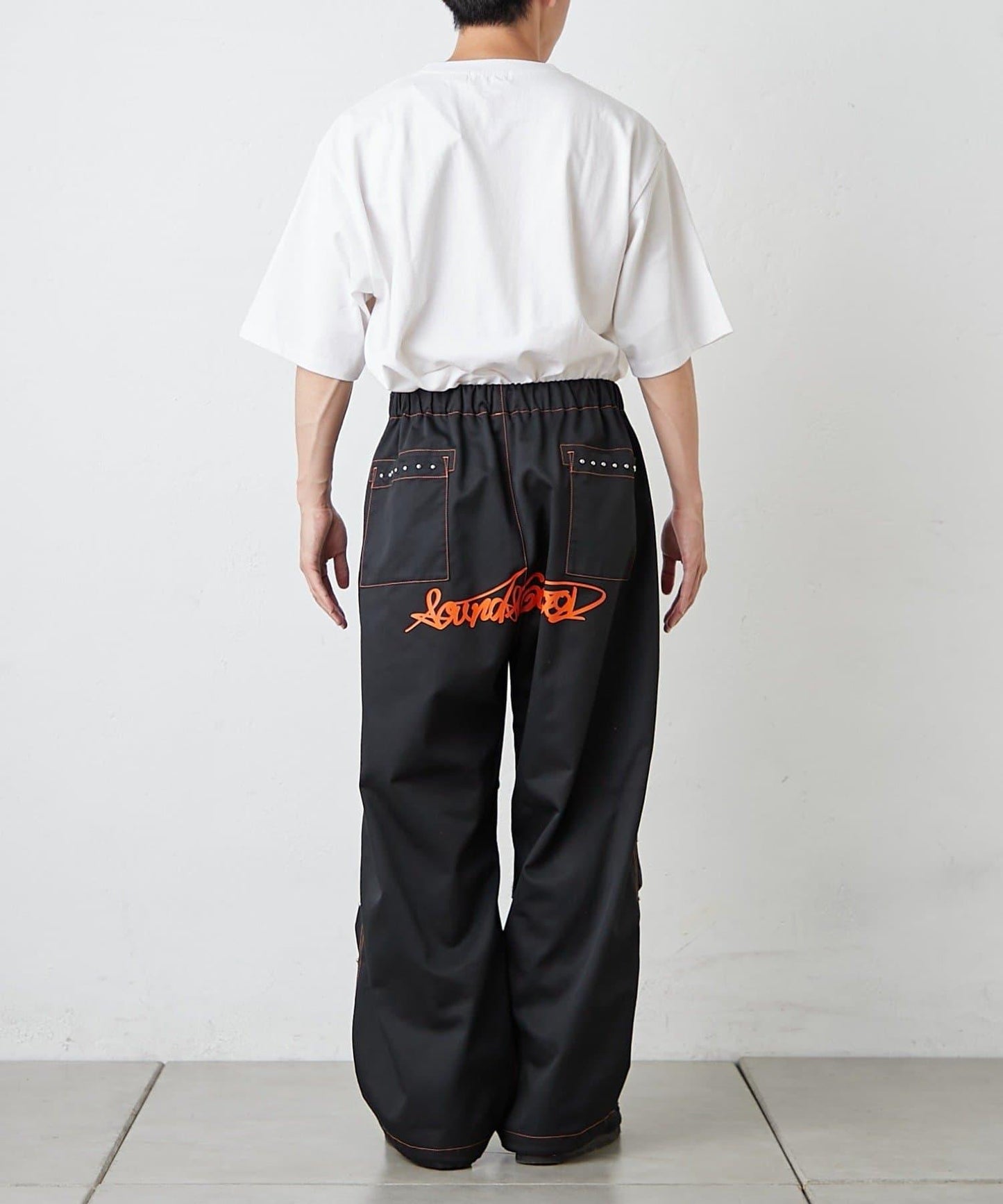 【SG】雙層膝部鉚釘傘布褲