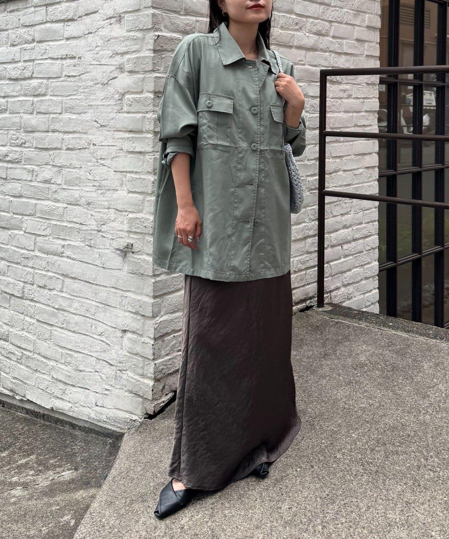 清涼天絲長袖襯衫