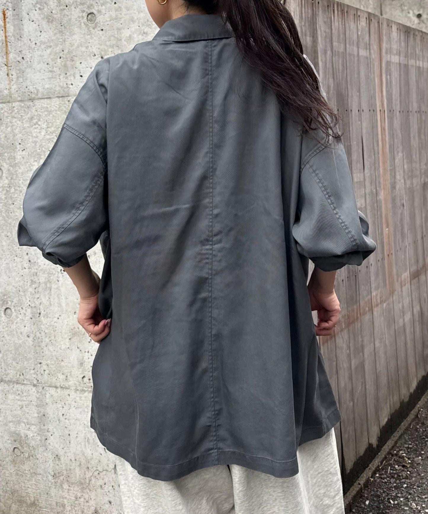 清涼天絲長袖襯衫