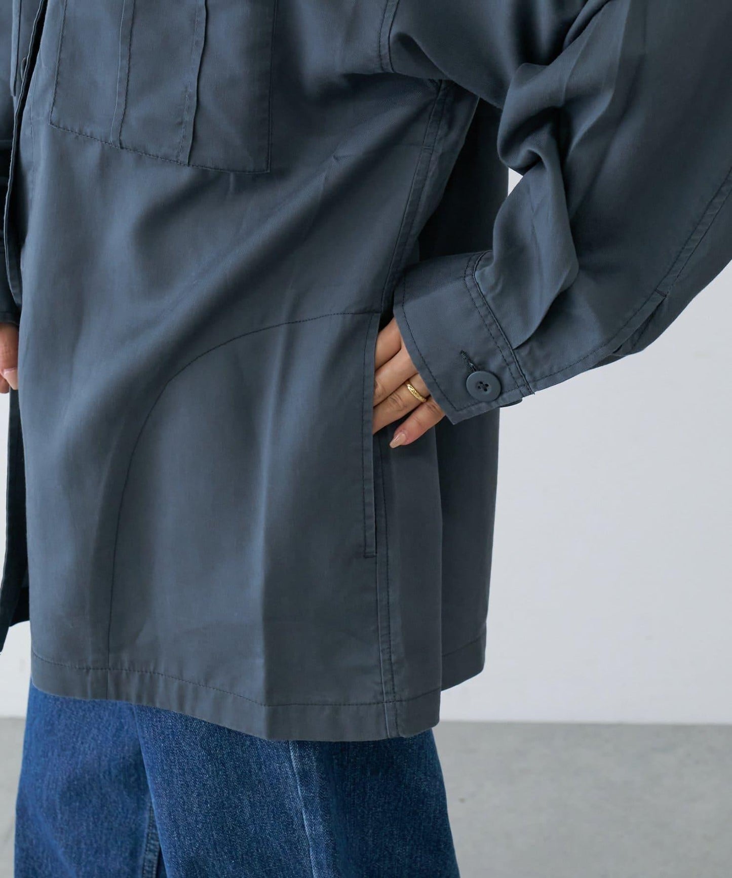 清涼天絲長袖襯衫