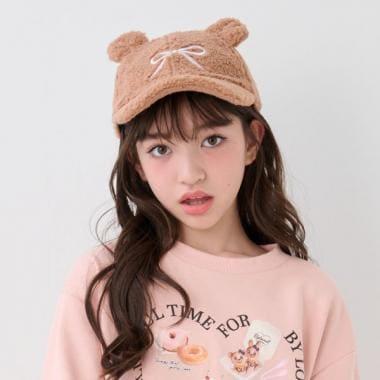 熊耳朵仿羊羔絨帽