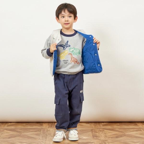 KPBOY 恐龍可雙面穿加絨中棉馬甲(80~130)