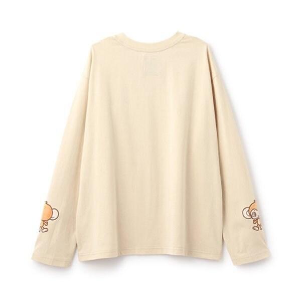 ルッキー 袖拼接貼布T恤