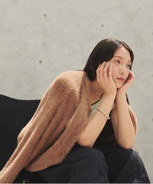 仿貂絨質感開衫