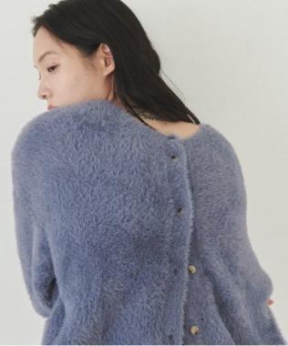 仿貂絨質感開衫