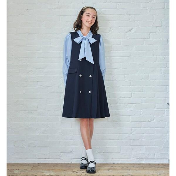 *百褶拼接連衣裙