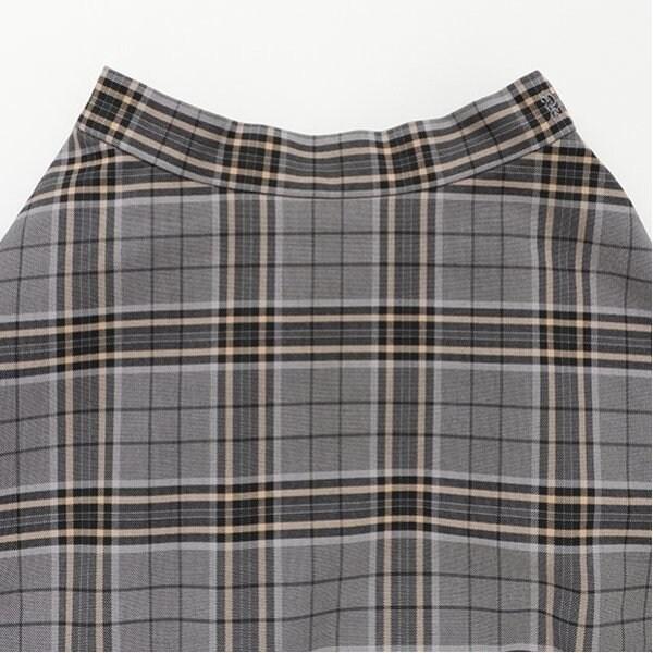 *格紋喇叭裙